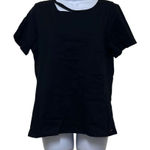 n:philanthropy Revolve  Cypress Slit Cutout TShirt Black Distressed Small NWT Photo 0