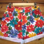 Vtg 90's High Rise Multi Shorts Red Size 10 Photo 2