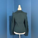 EXPRESS Emerald Green Ribbed V Neck Sweater Size L Photo 4