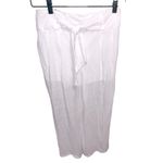 I.N. San Francisco Wide Leg Pants Small White Bow Cropped Flowy Casual BOHO linen Photo 1