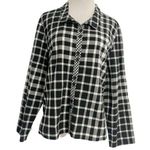 Habitat  Size Large  Top Blouse Plaid Button Down Collared Art to Wear Photo 0