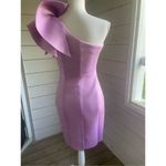 Eliza J One Shoulder Scuba Cocktail Dress Lilac Size 4 Photo 12