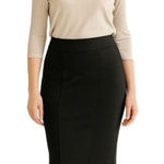 Alfani Black Knee Length Pencil Skirt Rayon Nylon Spandex Womens Size 4 Photo 0