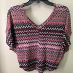 Teenbell Zig Zag Batwing Short Sleeve Top  Photo 0