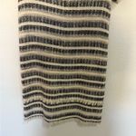 ZARA  Low Back Cream Black Striped Tweed Shift Tunic
Mini Dress Fringe Detail XS Photo 8