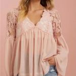 Altar'd State Blush Rosemary Lace Tunic Top Size Small Photo 11