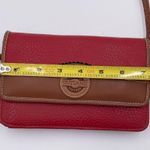 Michael Stevens Rugged Outland Leather Purse Red Brown Crossbody Mini Bag Wallet Photo 8