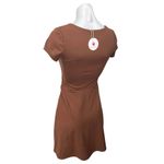 NEW Casly Lamiit Brown Square Neck Short Sleeve Mini Jersey A Photo 1