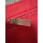 Clarins cosmetic make up bag with additional zip pocket Red Photo 2