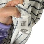 Bobeau Women’s Soft Knit Twist Hem V-Neck Tee in White/Charcoal XS Photo 6