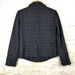 Forever 21 Blazer Jacket Womens 6 US Black Gray Plaid Wool Blend Preppy VTG Y2K Photo 1
