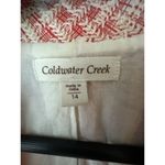Coldwater Creek WOMEN'S CORAL & CREAM 3/4 SLEEVE BLAZER JACKET - SIZE 14 *READ* Photo 1