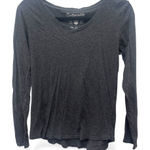 Pact  Size XS Women's Solid Charcoal Gray Long Sleeve Tee Layering Fall Basic Photo 0