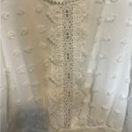 Simplee Apparel  White Chiffon Dress
Swiss Dot Lace Trim size xl Photo 2