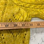 Mango Cable Knit Sweater Womens Yellow Pullover Crewneck Textured Knitwear Photo 5