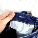 American Eagle  Blue Dark Wash Denim Mid Rise 3" Summer Classic Midi Shorts 4 Photo 3