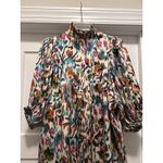 Jade Womens M Static Blooms High Neck Puff Sleeve Dress Mini Length Multicolor Size M Photo 5