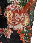 The Kooples  Silk Bollywood Black Gold Metallic Floral Print Sheer Blouse small Photo 9