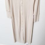 Modern Citizen [] MDRN Beige Ribbed V-Neck Longline Button Cardigan Sweater XL Photo 6