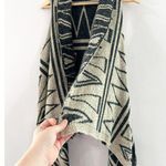 Truluv Aztec Western Knit Fringe Cardigan Vest sz Girls 12 Boho Southwestern Tan Size M Photo 2