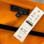 J.Crew  Womens University Terry Short Sleeve Lace Up Shirt Orange L Photo 2