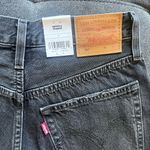 Levi's Levi’s 501 Original Fit High Rise Distressed Cutoff Black Denim Shorts Photo 9