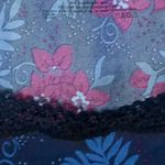 Jockey Camisole Blue w/ Red Floral Print Size XL Photo 2