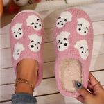 Pink Halloween Ghost Slippers | Cozy Spooky Cute House Shoes NWT Size 8 Photo 2