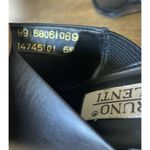 BRUNO® VALENTI Black Genuine Leather Block Heel Brazil Women’s Mules Size 6M Photo 7