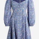 J.Crew  Liberty Sweetheart Long Sleeve Mini Dress in Liberty Bourton Bloom Photo 0