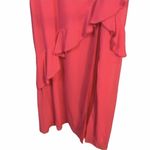 Lulus  Pink Ruffled Surplice Maxi Dress Photo 5