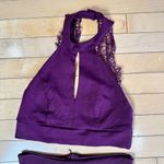 Lulus 2 Piece Purple Lace Back Crop TOp & Skirt Set Size Small Photo 3