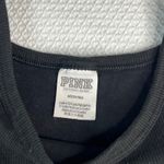 PINK - Victoria's Secret  Black Ribbed Floral Embroidered Crop Tank Top Women's M Photo 1