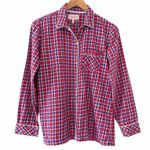 Victoria's Secret Victoria’s Secret pajama top women's small red purple plaid button down Photo 0