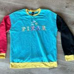 Disney  Pixar Crewneck Sweatshirt Logo Colorblock Photo 2