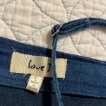 Love j  denim dress sleeveless full zip front adjustable straps sweetheart neck Photo 6