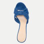 Veronica Beard NEW Ganita Knit-Front Heels in Blue Suede Photo 2