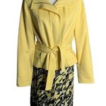 Carlisle Vintage Suit Set 6 Yellow Wool Silk Angora Cashmere Pleated Pockets Photo 0