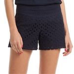 Trina Turk Cotton Eyelet Lace Union Shorts Navy Size 6 Photo 0