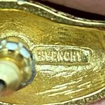 Givenchy Vintage Signed Brushed Gold-tone Black Teardrop Dangle Earrings 10.6g Photo 13