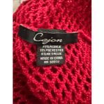 Cejon Red Metallic Knit Infinity Scarf Photo 3
