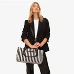 Alice + Olivia  By Stacey Bendet Black & White Striped‎ Duffel Bag NWT Photo 1