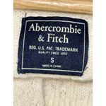 Abercrombie & Fitch  Cream Ribbed Knit Long Sleeve V-Neck Cardigan Sweater Size S Photo 2