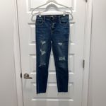 Eunina New Lulus Clara Faded Dark Wash Distressed Skinny Jeans  3 High Rise Photo 5