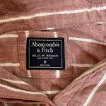 Abercrombie & Fitch Pink White Striped Button Down Shirt Photo 1