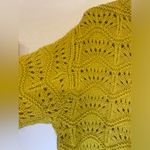 Moon River  Women’s Knitted Textured Round Neck Long Sleeve Yellow Sweater Size M Photo 6