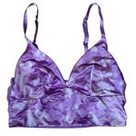 AUDEN Silky Lilac Heart Bralette Crop Top Corset Size Small Mesh back Purple Photo 0