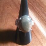 Venus Jasper and Sky Blue Topaz Stainless Steel Ring (Size 7) Photo 13
