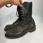 Vintage Harley Davidson dark gray leather motorcycle boots women’s size 9‎ Photo 3