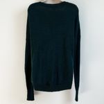 EXPRESS NWT Lace Up Deep V Neck Hi Low Green Knit Sweater Pullover Medium Photo 2